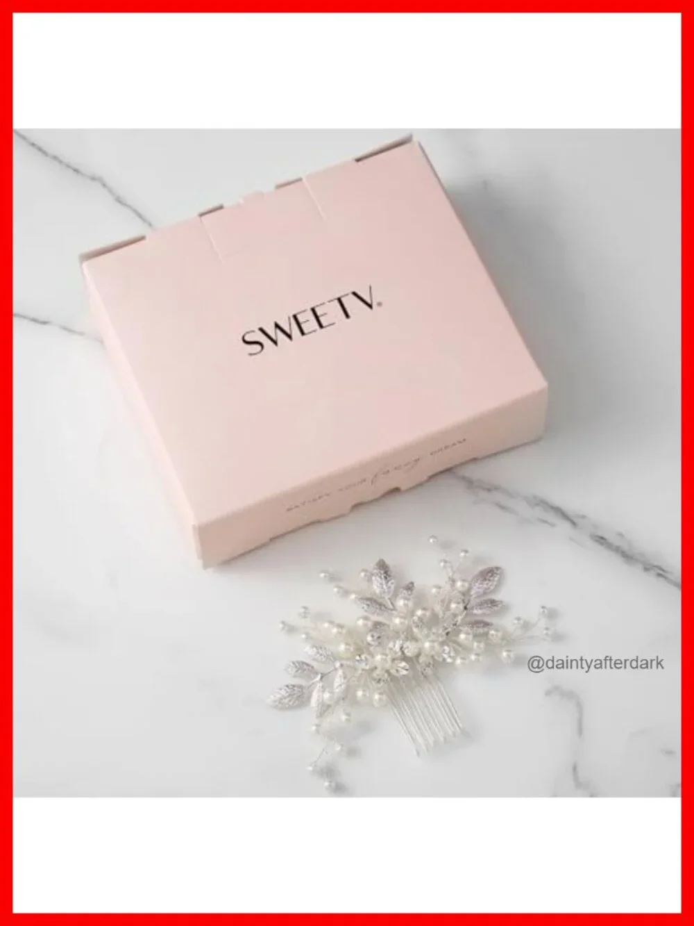 Bendable Bridal Hair Comb with Pearl Crystal Wedding Hair Accessory